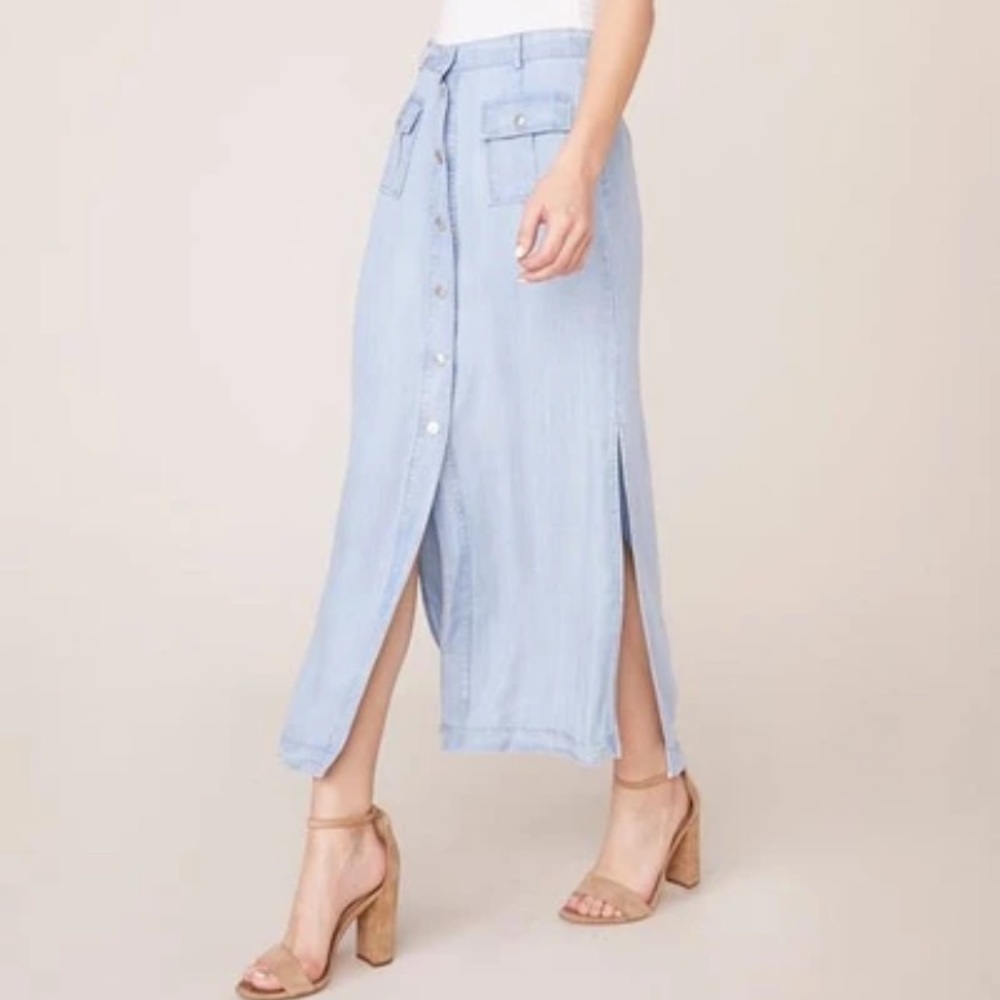 NWOT Chambray Maxi Skirt
